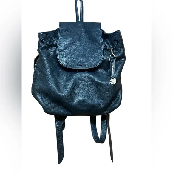 Lucky Brand Black Leather Backpack | Tassel Flap | Casual Boho Daypack ZIP AROUND BACKPACK | Lucky Brand main image 2
